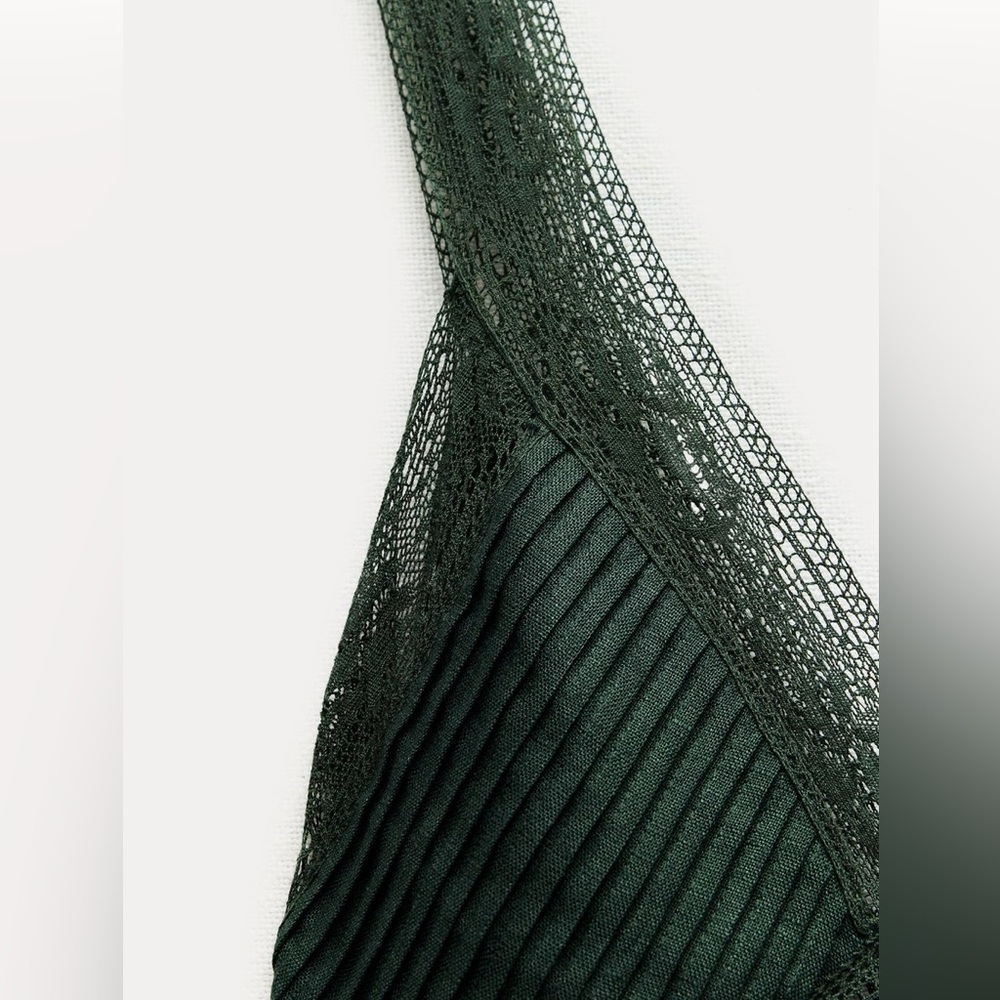 ZARA Linen Green Maxi Dress - Picture 7 of 16